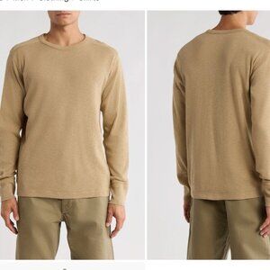 Buck Mason Sidewinder Rib Crewneck Top L Tan